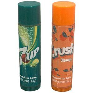 1 x 2pc Set Taste Beauty Soda Lip Balms 7-up and Orange Crush Stocking Stuffers!